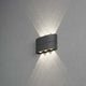 Chieri LED Außenwandleuchte aus Aluminium in Anthrazit, stilvolle Wandbeleuchtung für Außenbereiche.