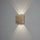 Chieri LED Wandleuchte Up & Downlights in Messingfarbe, ideal für Außenbereiche mit stilvollem Lichtdesign.