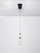Chronos LED Pendelleuchte 3000K, moderne Designer-Pendelleuchte in Schwarz und Weiß, dimmbar über Touch-Funktion.
