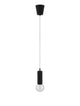 Chronos LED Pendelleuchte 3000K in modernem Design mit schwarzem Stahl und Aluminium.