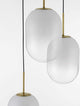Chrysi Pendelleuchte 3-flammig Ø 43cm Gold, Weiß - elegant und stilvoll aus Opalglas.