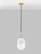 Chrysi Pendelleuchte Gold, Weiß mit mundgeblasenem Glas und elegantem Design, perfekt für stilvolle Räume.