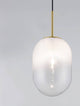 Chrysi Pendelleuchte Gold, Weiß mit mundgeblasenem Glas und elegantes Design von Nova Luce.
