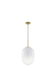 Chrysi Pendelleuchte Gold, Weiß - elegante Pendelleuchte mit mundgeblasenem Glas und hochwertiger Verarbeitung.