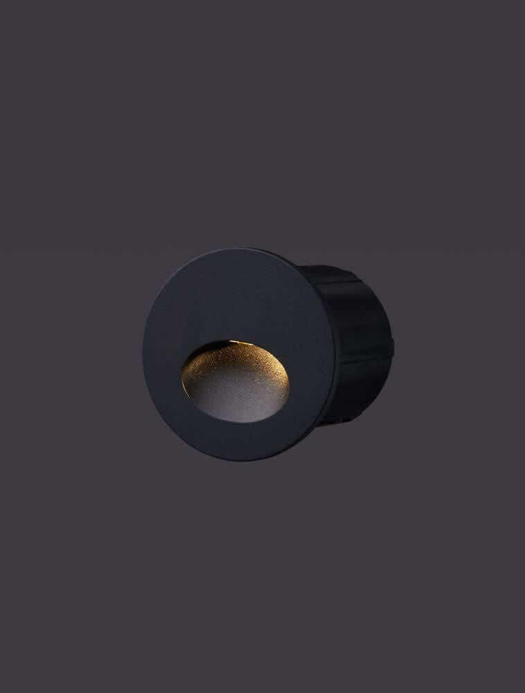 Circe LED Außenwandeinbauleuchte Lichtauslass Rund 3000K IP54 in elegantem Design aus robustem Aluminium.