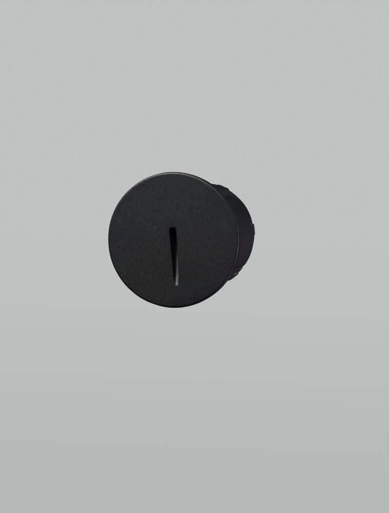 Circe LED Außenwandeinbauleuchte Lichtauslass Slot 3000K IP54 in schwarzem Design mit modernem Lichtauslass.
