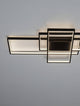 Clea LED Deckenleuchte 100cm 3-flammig 2700, 5000K mit modernem, geometrischem Design.