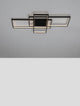 Clea LED Deckenleuchte 100cm 3-flammig 2700, 5000K im modernen Design mit überlappenden Rechtecken.
