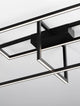 Clea LED Deckenleuchte 92cm 3-flammig 3000K Schwarz mattes Metall und opales Acryl Design
