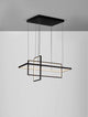 Clea LED Pendelleuchte 2700 3500 5000K Schwarz mit modernem geometrischen Design.