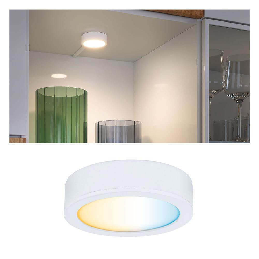 Clever LED Spot Disc Dim-to-Warm Weiß-Matt