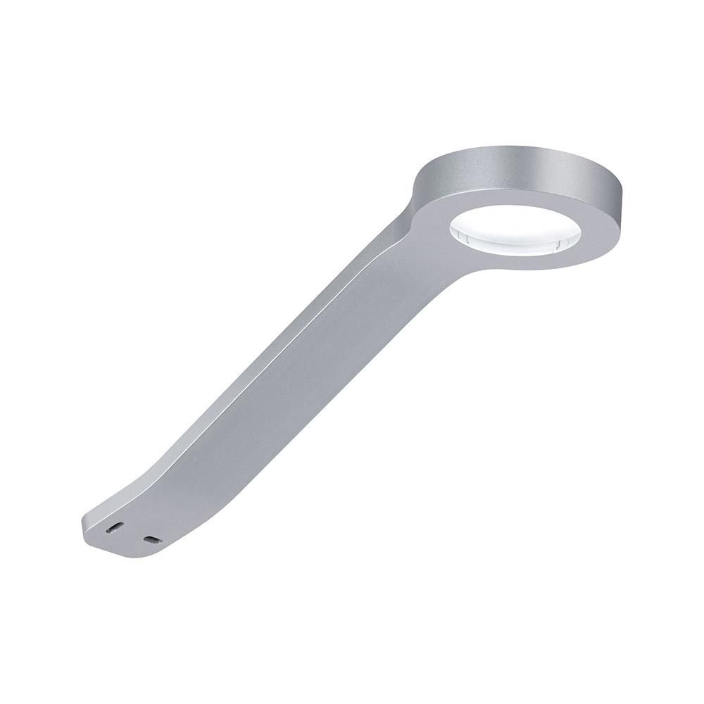 Clever LED Spot Mike Weiß in Chrom-Matt für individuelle Möbelbeleuchtung mit 2m Kabellänge.