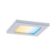 Clever LED Spot Pola CCT Weiß, Chrom-Matt mit quadratischem Design und dimmbarem Licht.