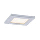 Clever LED Spot Pola CCT Weiß, Chrom-Matt – quadratische Deckenleuchte für individuelle Möbelbeleuchtung.