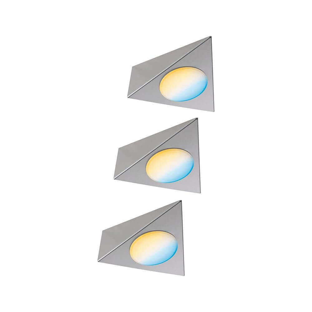 Clever LED Spot Trigo Weiß 12W Nickel-Gebürstet