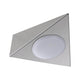 Clever LED Spot Trigo Weiß 12W Nickel-Gebürstet mit modernem, dreieckigem Design.