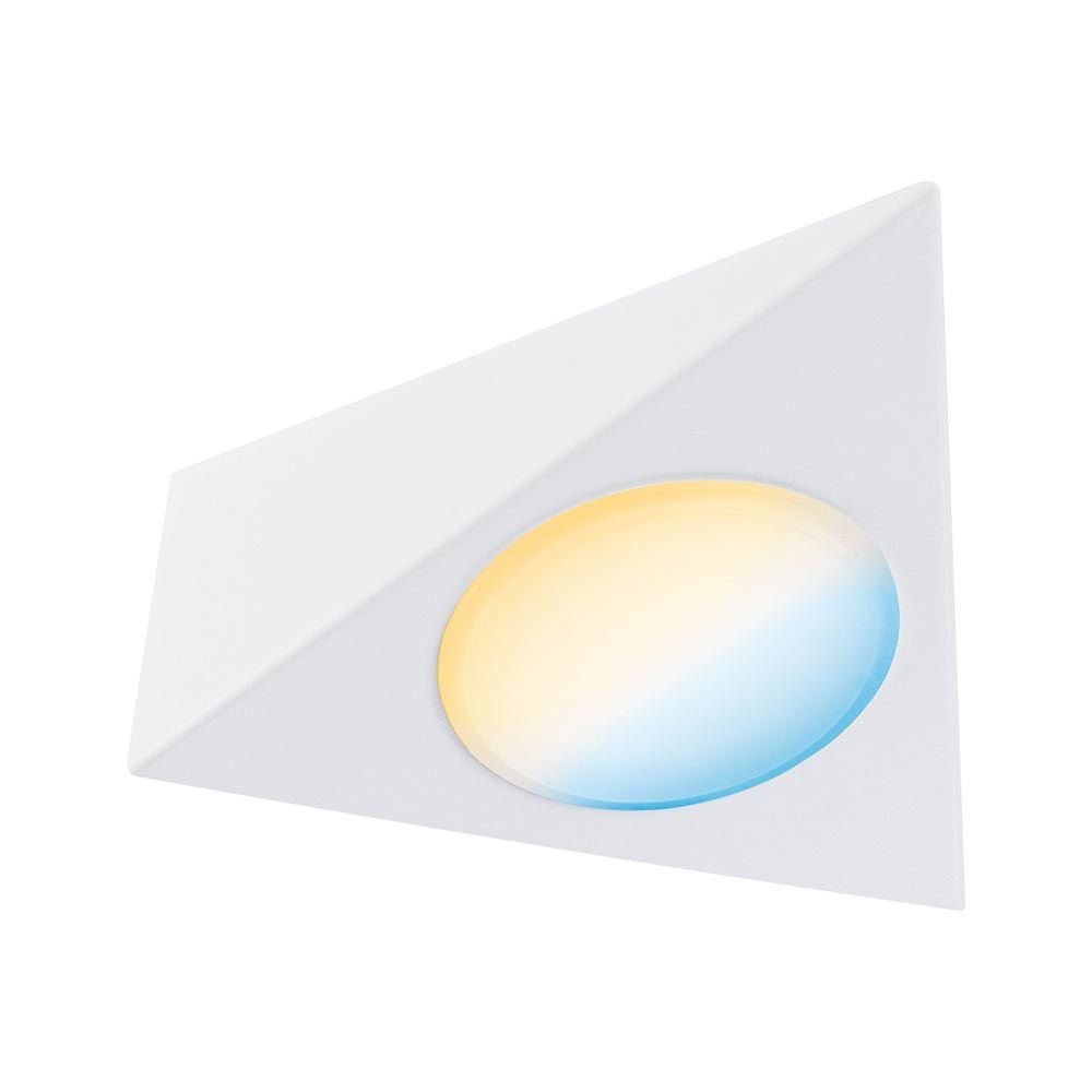 Clever LED Spot Trigo Weiß-Matt, unter dem Oberschrank montierbar, bietet effiziente Möbelbeleuchtung.