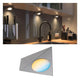 Clever LED Spot Unterbauleuchte Trigo Chrom in modernem Küchendesign, ideal für die Arbeitsfläche.