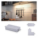 Clever Verbinder Barre 50x25mm Chrom-Matt für einfaches Verbinden von Möbelbeleuchtung im modernen Küchen-Design.
