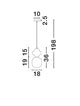 Clio Pendelleuchte Ø 18cm H 198cm