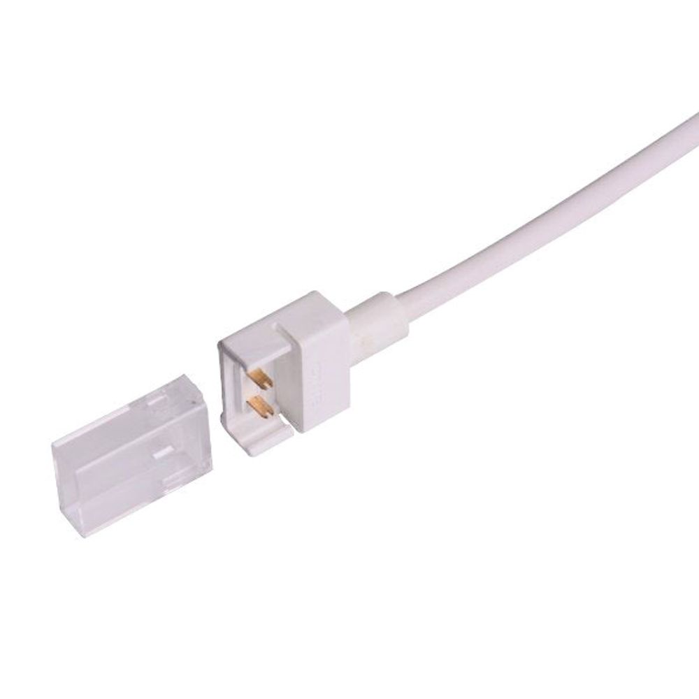Clip-Kabelanschluss für 4-pol. IP68 LED-Strip 12mm - weiße Verbindungselemente für LED-Stripes.