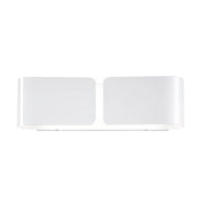 Applique murale Clip Up&Down 44 cm blanche au design moderne en tôle métallique blanche.