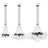 s.luce Cluster glass globe gallery light pendant lamp 7-light