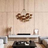s.luce Cluster glass globe gallery light pendant lamp 13-flame