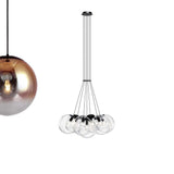 s.luce Luz pendente de 7 luzes com globo de vidro Cluster gallery light