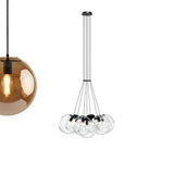 s.luce Cluster glass globe gallery light pendant lamp 7-light