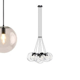 s.luce Luz pendente de 7 luzes com globo de vidro Cluster gallery light