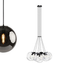 s.luce Luz pendente de 7 luzes com globo de vidro Cluster gallery light