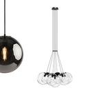 s.luce Cluster glass globe gallery light pendant lamp 7-light