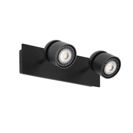 Coco Wandlampe 2-flammig in Schwarz, elegant und flexibel für jeden Raum.