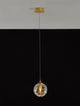 Coen Pendelleuchte Gold, Transparent - matt goldene Hängelampe mit transparentem Glasball, Ø25cm, elegante Einzelpendelleuchte mit G9-Fassung (Leuchtmittel nicht inkl.)