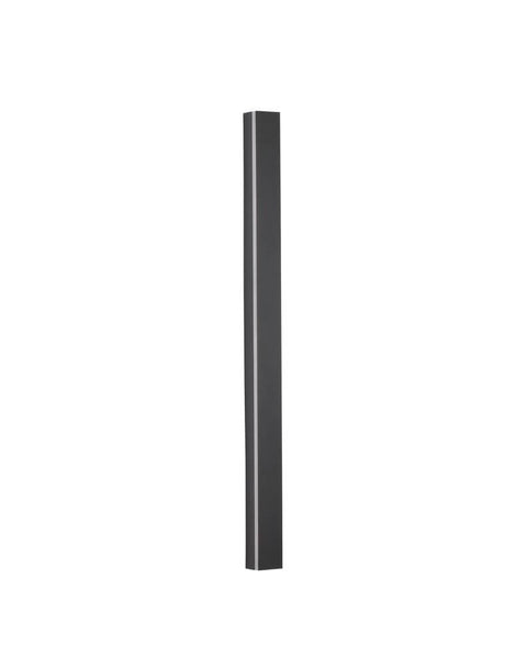 Colby LED Wandleuchte 3000K Schwarz, 80cm, rechteckig, minimalistisches Up and Down Light, schwarzes Aluminium