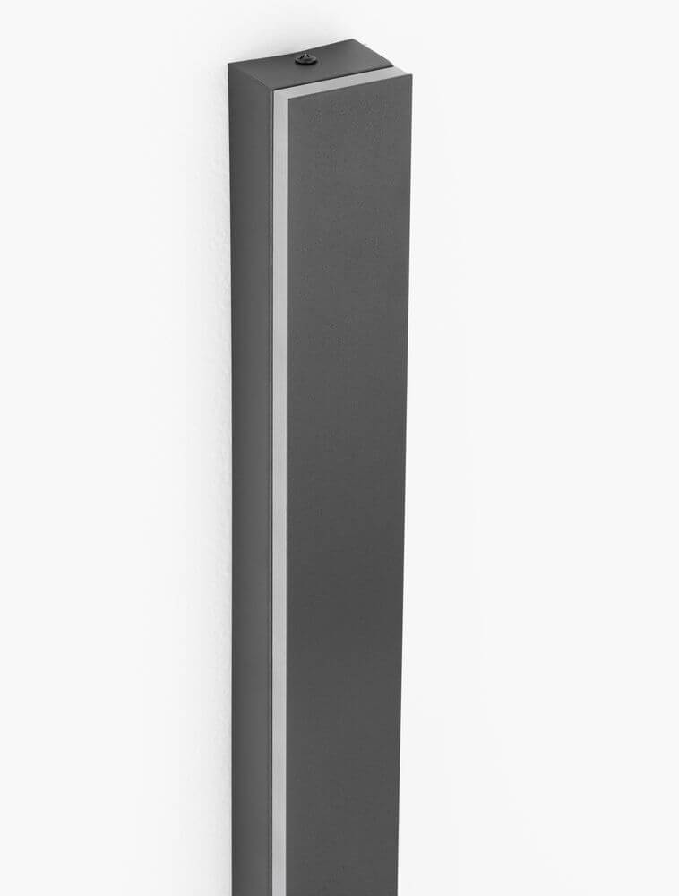 Colby LED Wandleuchte 3000K Schwarz in rechteckigem Design aus schwarzem Aluminium