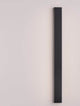 Colby LED Wandleuchte 3000K Schwarz an einer Wand, minimalistisches Design mit indirekter Beleuchtung.