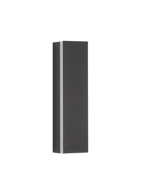 Colby LED Wandleuchte 3000K Schwarz, 20 cm, rechteckige Wandlampe aus schwarzem Aluminium mit Up and Down Light