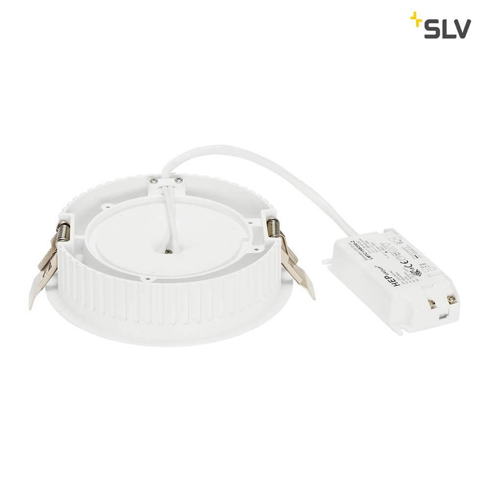 Comfort Control LED Einbauleuchte indirekt Weiß Rückansicht mit LED-Treiber und Befestigungselementen