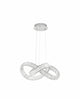 Conceto LED Pendelleuchte Verknotet Ø 60cm 3500K mit luxuriösem Design und funkelnden Kristallelementen