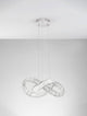 Conceto LED Pendelleuchte Verknotet Ø 60cm 3500K mit funkelnden Kristallelementen und modernem Design.