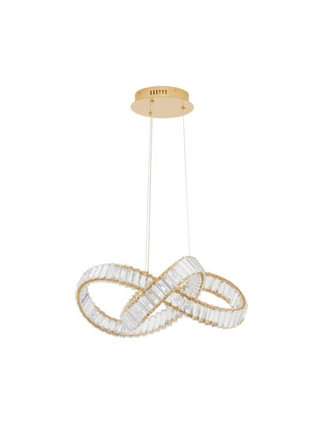 Conceto LED Pendel Knyttet Ø 60cm 3500K i elegant design med krystalelementer.