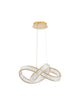 Conceto LED Pendelleuchte Verknotet Ø 60cm 3500K in elegantem Design mit Kristallelementen.