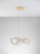 Conceto LED Pendelleuchte Verknotet Ø 60cm 3500K mit funkelnden Kristallen und modernem Design.