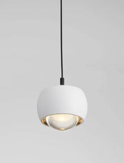 Conga LED pendant light Ø 9.6 cm 3000K, elegant white light with golden accents.