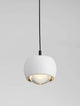 Conga LED Pendelleuchte Ø 9,6cm 3000K, elegante weiße Leuchte mit goldenen Akzenten.