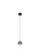 Conga LED Pendelleuchte Ø 9,6cm 3000K in elegantem Design mit klarem Acryl und Aluminium.