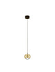 Conga LED Pendelleuchte Ø 9,6cm 3000K in edlem Goldton, zeitgenössisches Design für moderne Wohnkonzepte.