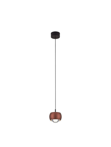 Conga LED Pendel Ø 9,6cm 3000K i en elegant guldtone med klare akrylelementer.